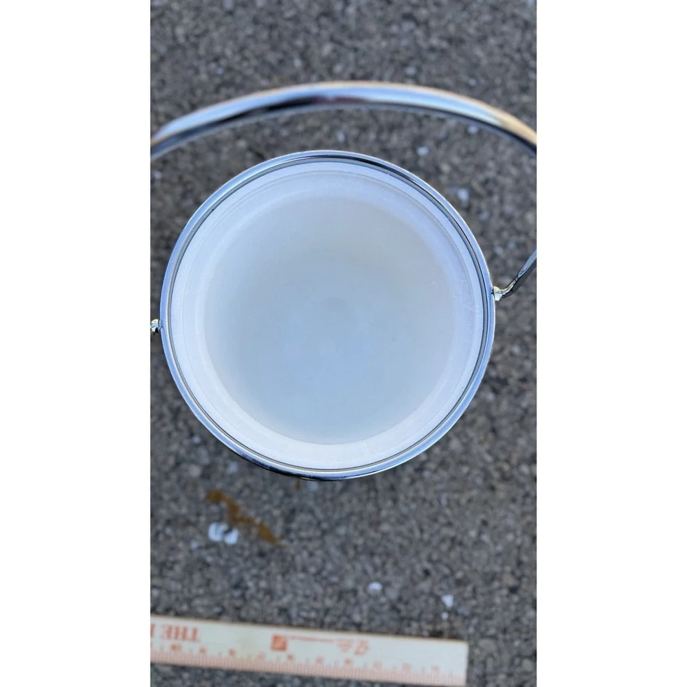 Vintage Kraftware Ice‎ Bucket Chrome Lid Handle Cork Base Barware
